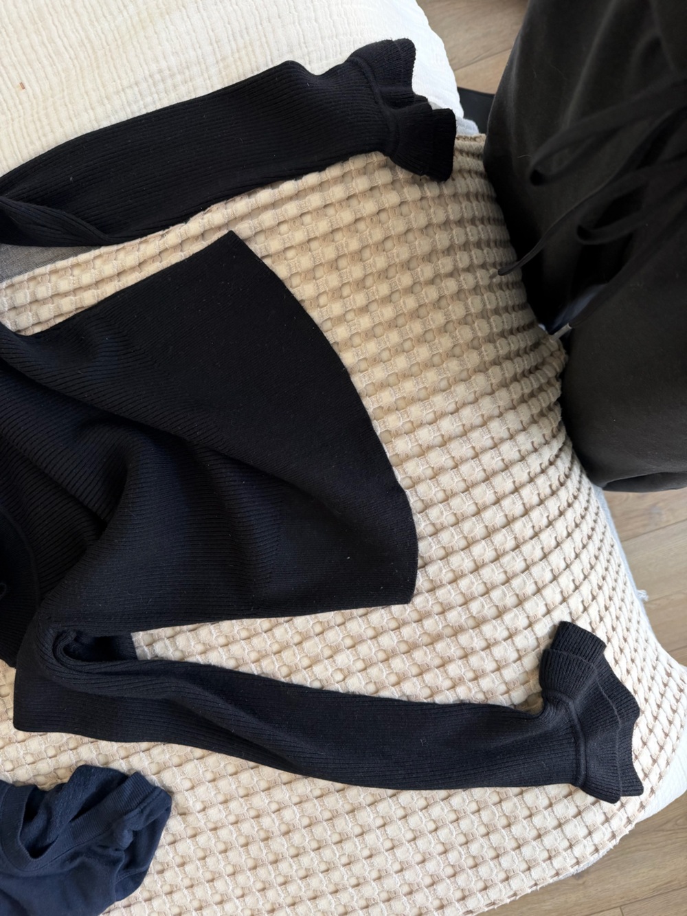 Black Ruffleneck Sweater - Picture 3 of 3